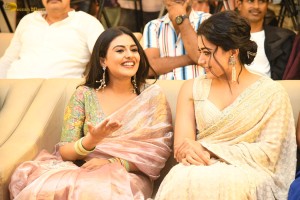 Gam Gam Ganesha Pre-Release attended by Anand Deverakonda, Pragati Srivastava, Nayan Sarika, and Rashmika Mandanna