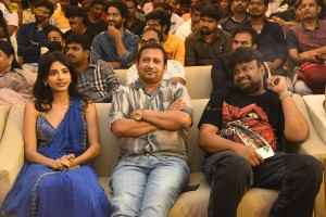 Gam Gam Ganesha Pre-Release attended by Anand Deverakonda, Pragati Srivastava, Nayan Sarika, and Rashmika Mandanna