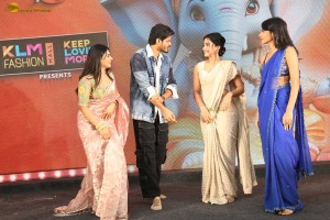 Gam Gam Ganesha Pre-Release attended by Anand Deverakonda, Pragati Srivastava, Nayan Sarika, and Rashmika Mandanna