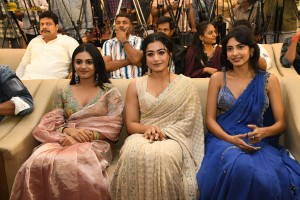 Gam Gam Ganesha Pre-Release attended by Anand Deverakonda, Pragati Srivastava, Nayan Sarika, and Rashmika Mandanna