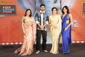 Gam Gam Ganesha Pre-Release attended by Anand Deverakonda, Pragati Srivastava, Nayan Sarika, and Rashmika Mandanna