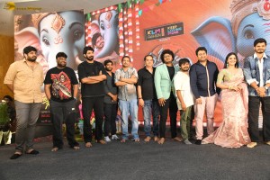 Gam Gam Ganesha Pre-Release attended by Anand Deverakonda, Pragati Srivastava, Nayan Sarika, and Rashmika Mandanna