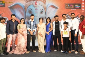 Gam Gam Ganesha Pre-Release attended by Anand Deverakonda, Pragati Srivastava, Nayan Sarika, and Rashmika Mandanna