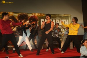 Actor Tiger Shroff promotes his film Ganapath at G7 Multiplex