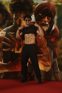 Actor Tiger Shroff promotes his film Ganapath at G7 Multiplex