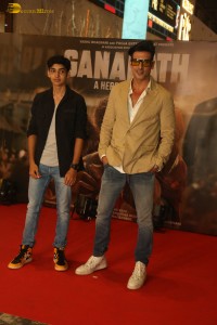 Ganapath Premiere attended by Tiger Shroff, Kriti Sanon, Nupur Sanon, Madhuri Dixit, Anil Kapoor, Jackie Shroff, and others