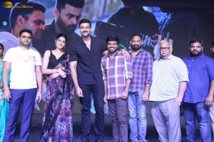 Gandeevadhari Arjuna Pre-Release attended by Varun Tej, Sakshi Vaidya, and Dil Raju
