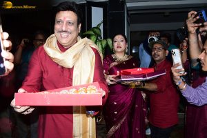 Bollywood actor Govinda celebrates Ganesh Chaturthi on August 27, 2025