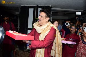 Bollywood actor Govinda celebrates Ganesh Chaturthi on August 27, 2025