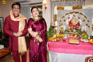 Bollywood actor Govinda celebrates Ganesh Chaturthi on August 27, 2025