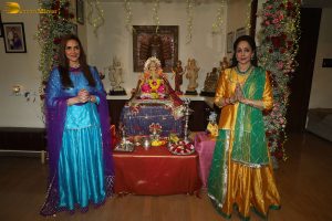 Bollywood actress Hema Malini and daughter Esha celebrate Ganesh Chaturthi