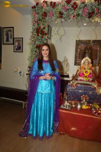 Bollywood actress Hema Malini and daughter Esha celebrate Ganesh Chaturthi