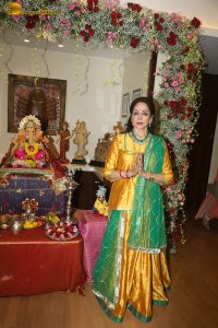 Bollywood actress Hema Malini and daughter Esha celebrate Ganesh Chaturthi