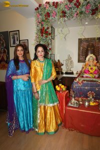 Bollywood actress Hema Malini and daughter Esha celebrate Ganesh Chaturthi
