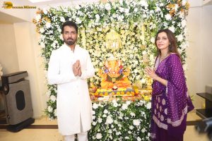 Bollywood and Tollywood actor Sonu Sood celebrates Ganesh Chaturthi on August 27, 2025