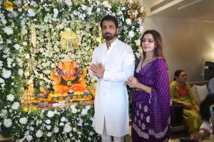 Bollywood and Tollywood actor Sonu Sood celebrates Ganesh Chaturthi on August 27, 2025