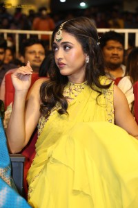 actress Gayatri Bhardwaj lovely in a yellow saree at an event