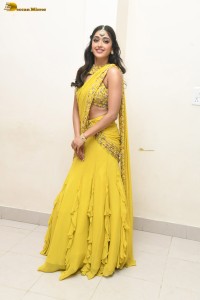 actress Gayatri Bhardwaj lovely in a yellow saree at an event