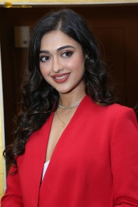 actress Gayatri Bhardwaj attends a function in red coat and black pants