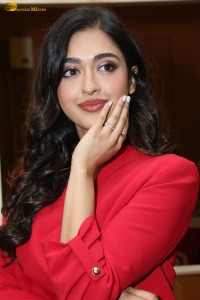 actress Gayatri Bhardwaj attends a function in red coat and black pants