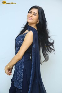 indian actress geethika tiwary photoshoot in a blue dress