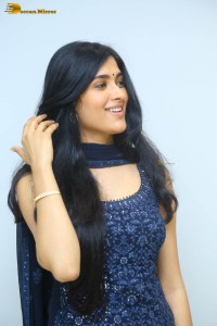 indian actress geethika tiwary photoshoot in a blue dress