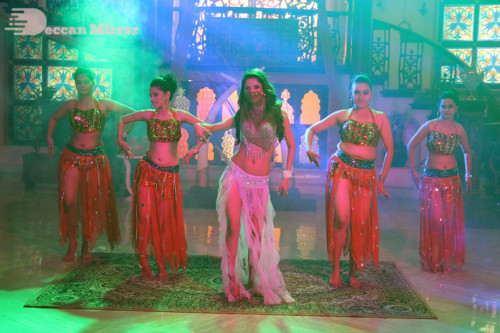 Gehana Vasisth from her Arabic Song in a Telugu Movie