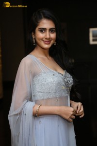 Indian Actress Gehna Sippy in a Lehenga Choli dress attending a movie function