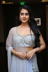 Indian Actress Gehna Sippy in a Lehenga Choli dress attending a movie function