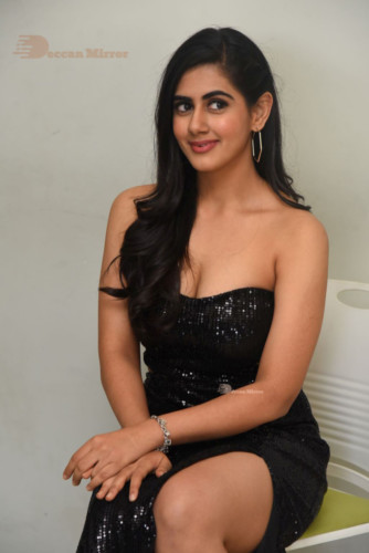 Telugu Actress Gehna Sippy dressed in black