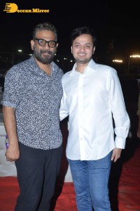 Ghani movie pre-release event that is attended by Varun Tej, Saiee Manjrekar, Allu Arjun, Allu Aravind, Harish Shankar and others