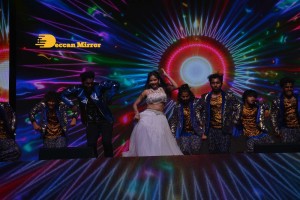 Ghani movie pre-release event that is attended by Varun Tej, Saiee Manjrekar, Allu Arjun, Allu Aravind, Harish Shankar and others