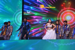 Ghani movie pre-release event that is attended by Varun Tej, Saiee Manjrekar, Allu Arjun, Allu Aravind, Harish Shankar and others