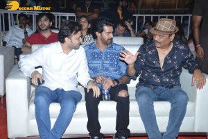 Ghani movie pre-release event that is attended by Varun Tej, Saiee Manjrekar, Allu Arjun, Allu Aravind, Harish Shankar and others