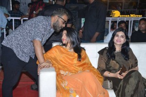 Ghani movie pre-release event that is attended by Varun Tej, Saiee Manjrekar, Allu Arjun, Allu Aravind, Harish Shankar and others