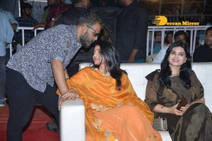 Ghani movie pre-release event that is attended by Varun Tej, Saiee Manjrekar, Allu Arjun, Allu Aravind, Harish Shankar and others