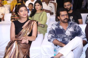 Pictures from the Release Punch Event of the Telugu Movie ‘Ghani’ - attended by Varun Tej, Suniel Shetty, Upendra, Naveen Chandra, and Saiee Manjrekar