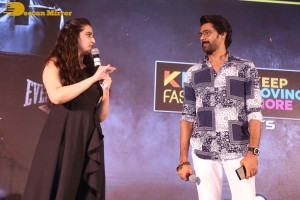 Pictures from the Release Punch Event of the Telugu Movie ‘Ghani’ - attended by Varun Tej, Suniel Shetty, Upendra, Naveen Chandra, and Saiee Manjrekar