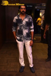 Pictures from the Release Punch Event of the Telugu Movie ‘Ghani’ - attended by Varun Tej, Suniel Shetty, Upendra, Naveen Chandra, and Saiee Manjrekar