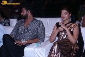Pictures from the Release Punch Event of the Telugu Movie ‘Ghani’ - attended by Varun Tej, Suniel Shetty, Upendra, Naveen Chandra, and Saiee Manjrekar