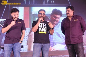 Pictures from the Release Punch Event of the Telugu Movie ‘Ghani’ - attended by Varun Tej, Suniel Shetty, Upendra, Naveen Chandra, and Saiee Manjrekar
