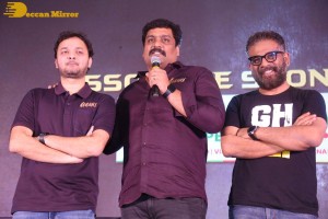 Pictures from the Release Punch Event of the Telugu Movie ‘Ghani’ - attended by Varun Tej, Suniel Shetty, Upendra, Naveen Chandra, and Saiee Manjrekar