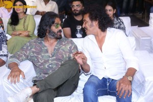 Pictures from the Release Punch Event of the Telugu Movie ‘Ghani’ - attended by Varun Tej, Suniel Shetty, Upendra, Naveen Chandra, and Saiee Manjrekar
