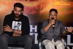 Varun Tej and Saiee Manjrekar attend the trailer launch of the movie Ghani
