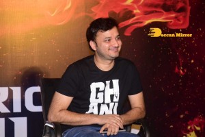 Varun Tej and Saiee Manjrekar attend the trailer launch of the movie Ghani