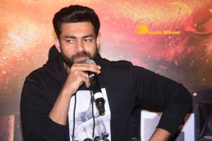 Varun Tej and Saiee Manjrekar attend the trailer launch of the movie Ghani