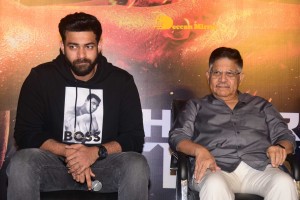 Varun Tej and Saiee Manjrekar attend the trailer launch of the movie Ghani