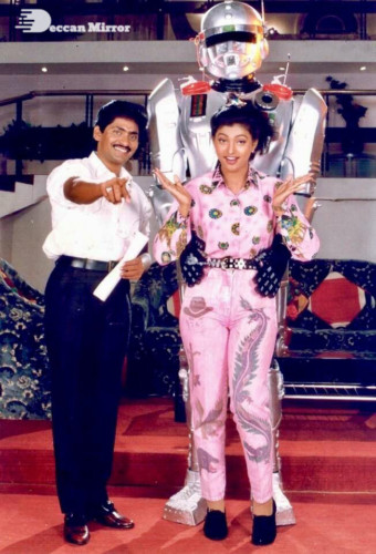 Stills from Ghatotkachudu shooting