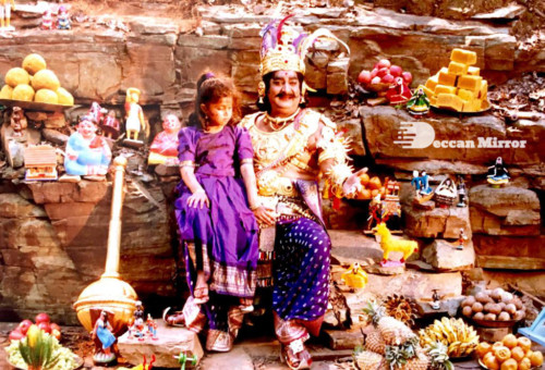 Stills from Ghatotkachudu shooting