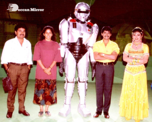 Stills from Ghatotkachudu shooting